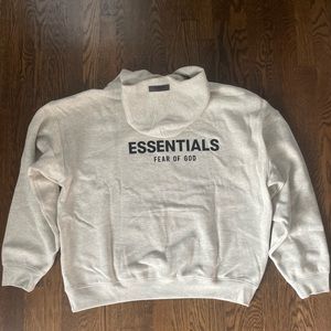 Essentials Fear of God - Light Oatmeal Hoodie XXL